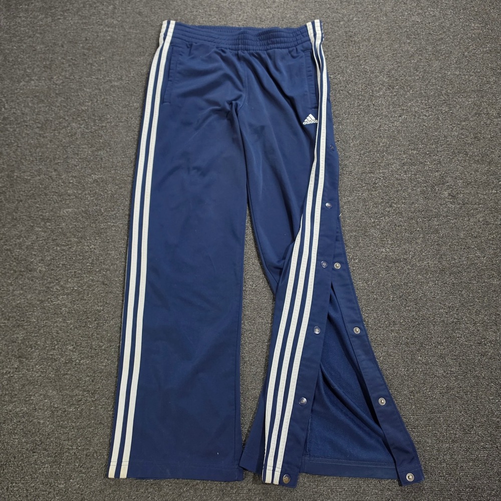 Vintage Adidas Break Away Track Pants Mens Small Blue Snap Button Tear Away - Picture 4 of 10